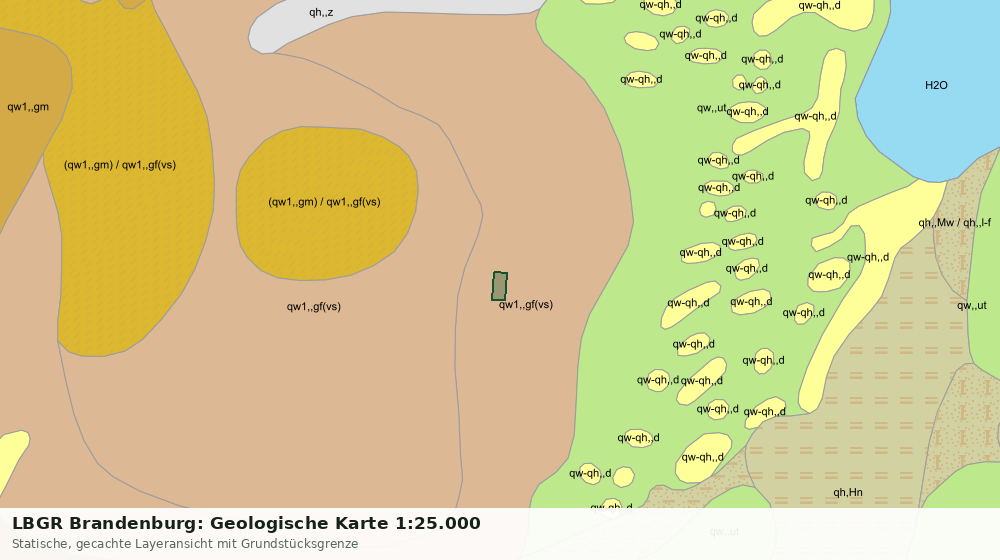 Statische Kartenansicht: LBGR Brandenburg: Geologische Karte 1:25.000