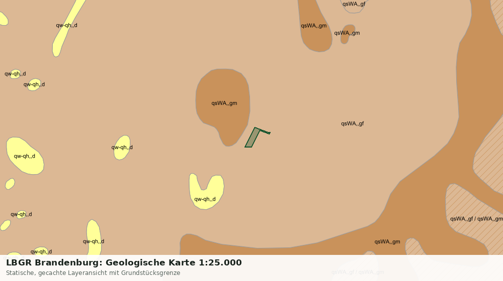 Statische Kartenansicht: LBGR Brandenburg: Geologische Karte 1:25.000
