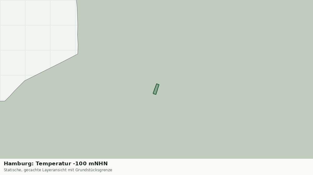 Statische Kartenansicht: Hamburg: Temperatur -100 mNHN