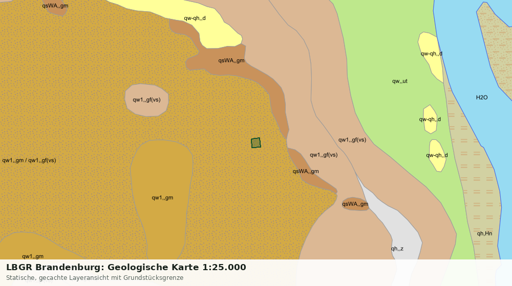 Statische Kartenansicht: LBGR Brandenburg: Geologische Karte 1:25.000