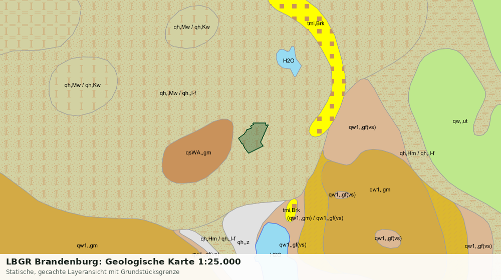 Statische Kartenansicht: LBGR Brandenburg: Geologische Karte 1:25.000