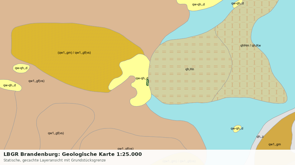 Statische Kartenansicht: LBGR Brandenburg: Geologische Karte 1:25.000