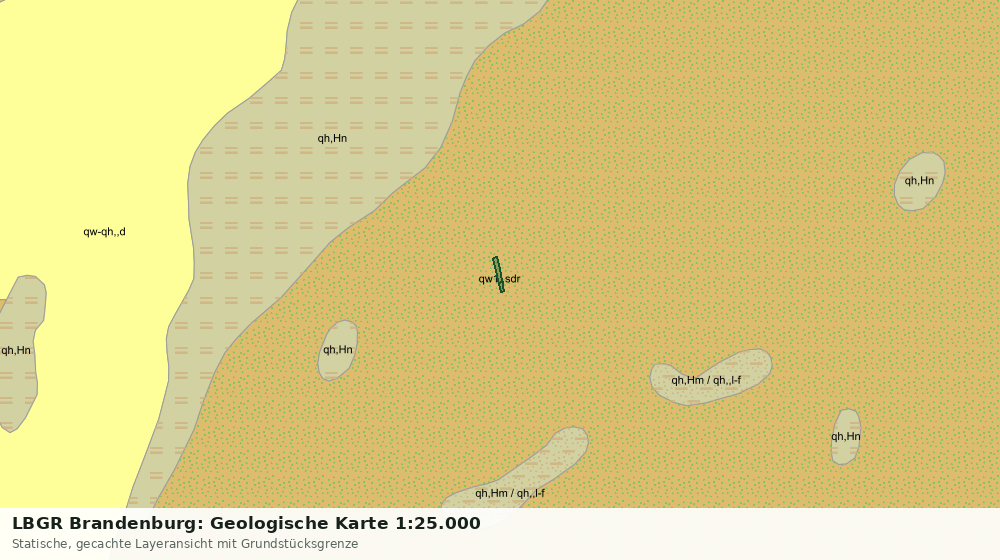 Statische Kartenansicht: LBGR Brandenburg: Geologische Karte 1:25.000