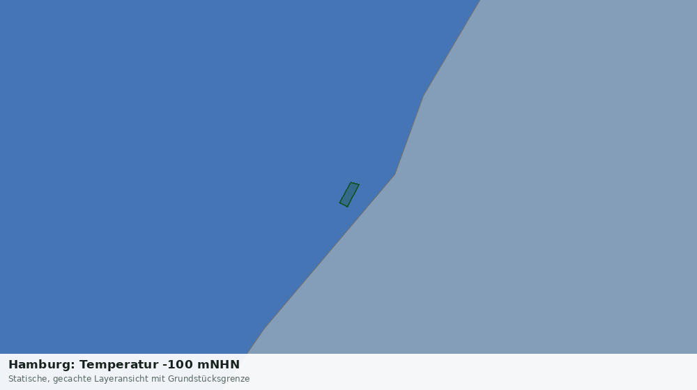 Statische Kartenansicht: Hamburg: Temperatur -100 mNHN