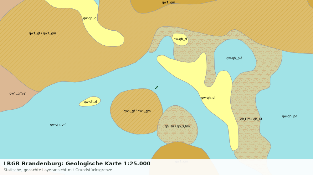 Statische Kartenansicht: LBGR Brandenburg: Geologische Karte 1:25.000