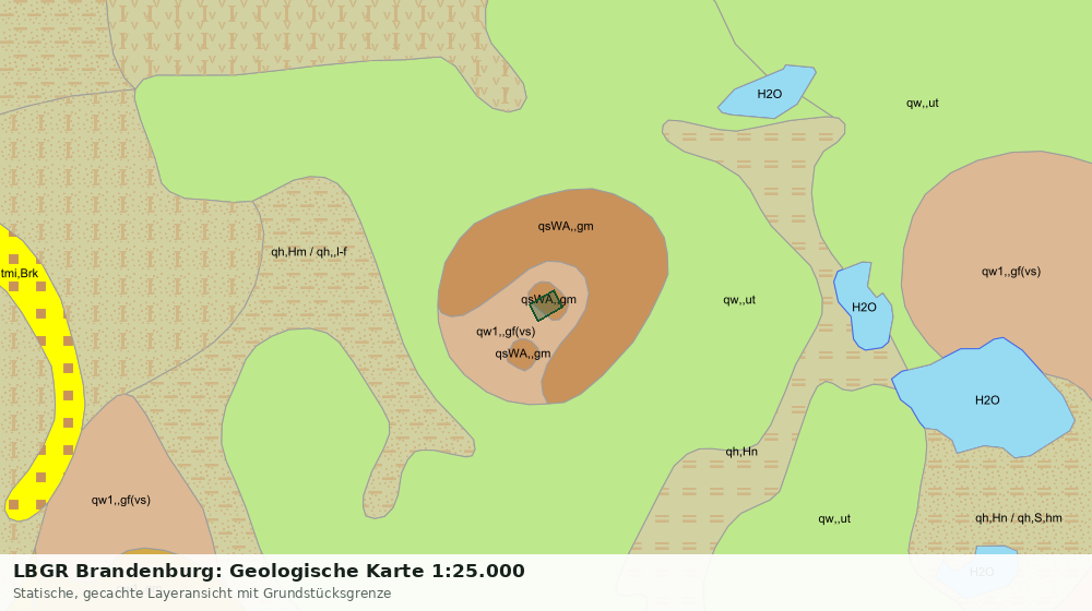 Statische Kartenansicht: LBGR Brandenburg: Geologische Karte 1:25.000