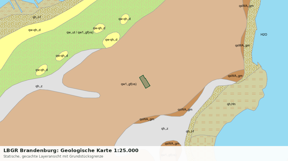 Statische Kartenansicht: LBGR Brandenburg: Geologische Karte 1:25.000