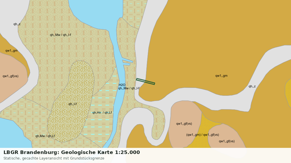 Statische Kartenansicht: LBGR Brandenburg: Geologische Karte 1:25.000