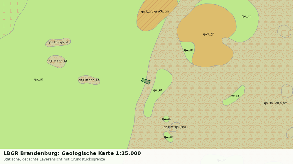 Statische Kartenansicht: LBGR Brandenburg: Geologische Karte 1:25.000