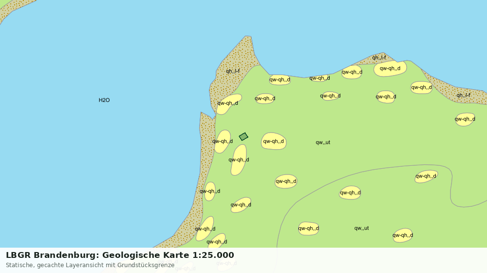 Statische Kartenansicht: LBGR Brandenburg: Geologische Karte 1:25.000