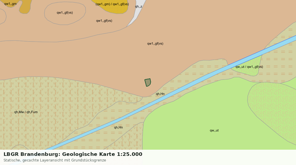 Statische Kartenansicht: LBGR Brandenburg: Geologische Karte 1:25.000