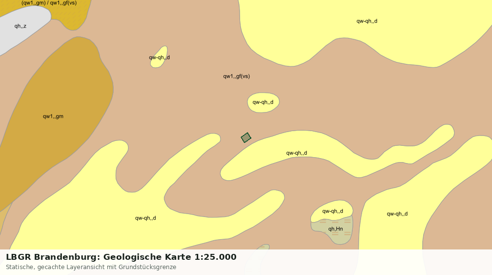 Statische Kartenansicht: LBGR Brandenburg: Geologische Karte 1:25.000