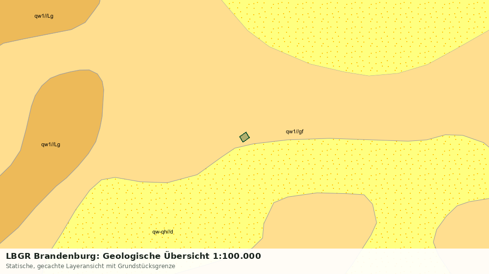 Statische Kartenansicht: LBGR Brandenburg: Geologische Übersicht 1:100.000