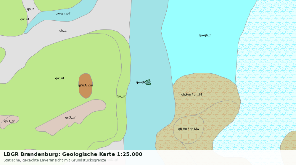 Statische Kartenansicht: LBGR Brandenburg: Geologische Karte 1:25.000