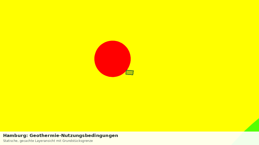Statische Kartenansicht: Hamburg: Geothermie-Nutzungsbedingungen