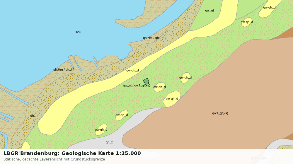 Statische Kartenansicht: LBGR Brandenburg: Geologische Karte 1:25.000