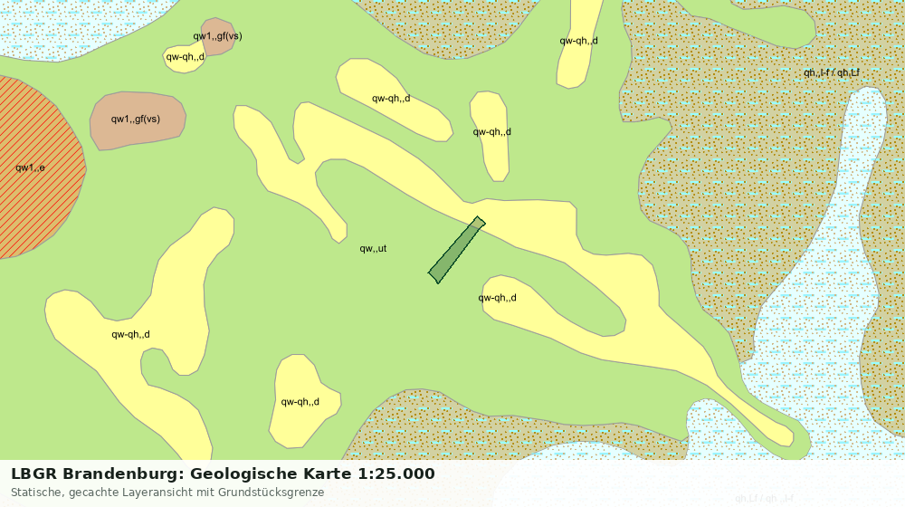 Statische Kartenansicht: LBGR Brandenburg: Geologische Karte 1:25.000