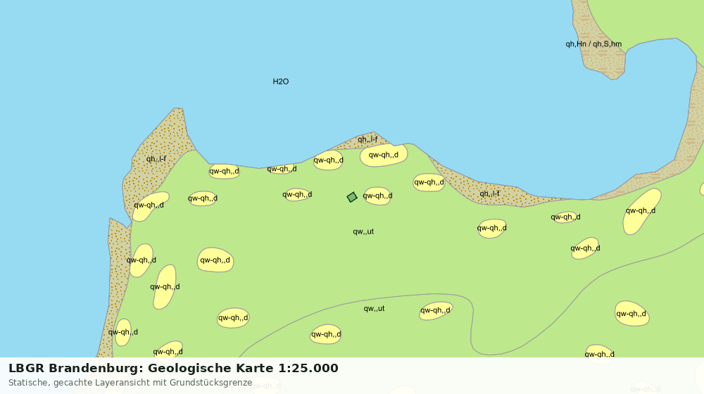 Statische Kartenansicht: LBGR Brandenburg: Geologische Karte 1:25.000