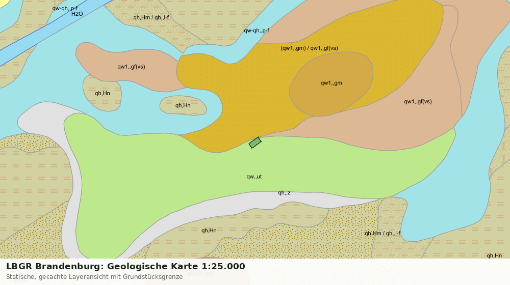 Statische Kartenansicht: LBGR Brandenburg: Geologische Karte 1:25.000