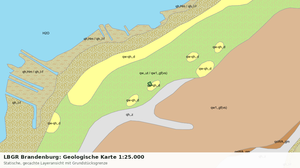 Statische Kartenansicht: LBGR Brandenburg: Geologische Karte 1:25.000