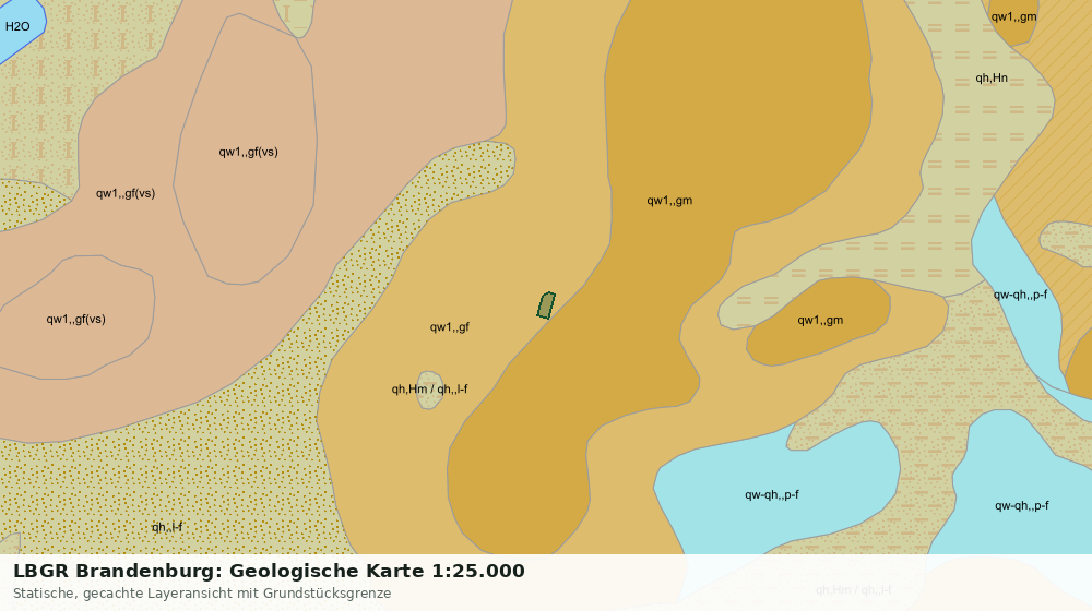 Statische Kartenansicht: LBGR Brandenburg: Geologische Karte 1:25.000