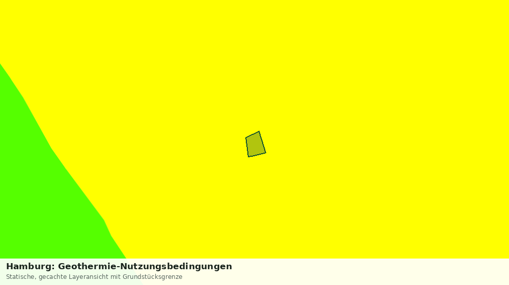 Statische Kartenansicht: Hamburg: Geothermie-Nutzungsbedingungen