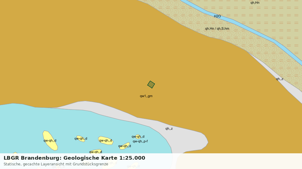 Statische Kartenansicht: LBGR Brandenburg: Geologische Karte 1:25.000