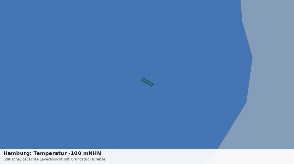 Statische Kartenansicht: Hamburg: Temperatur -100 mNHN