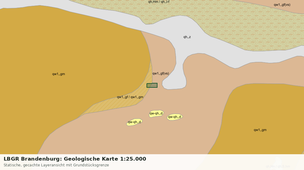 Statische Kartenansicht: LBGR Brandenburg: Geologische Karte 1:25.000