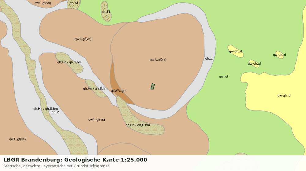 Statische Kartenansicht: LBGR Brandenburg: Geologische Karte 1:25.000