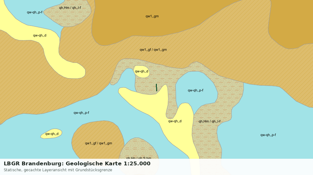 Statische Kartenansicht: LBGR Brandenburg: Geologische Karte 1:25.000