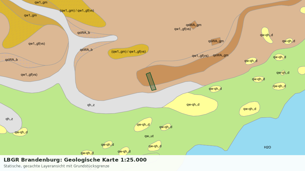 Statische Kartenansicht: LBGR Brandenburg: Geologische Karte 1:25.000