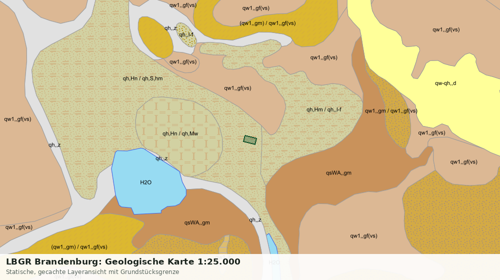 Statische Kartenansicht: LBGR Brandenburg: Geologische Karte 1:25.000