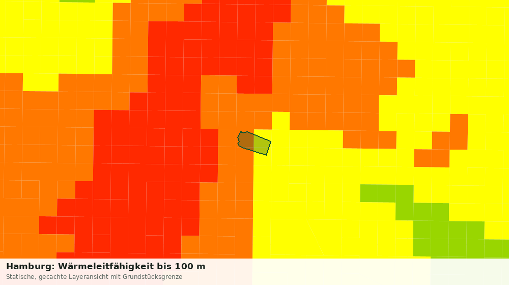Statische Kartenansicht: Hamburg: Wärmeleitfähigkeit bis 100 m