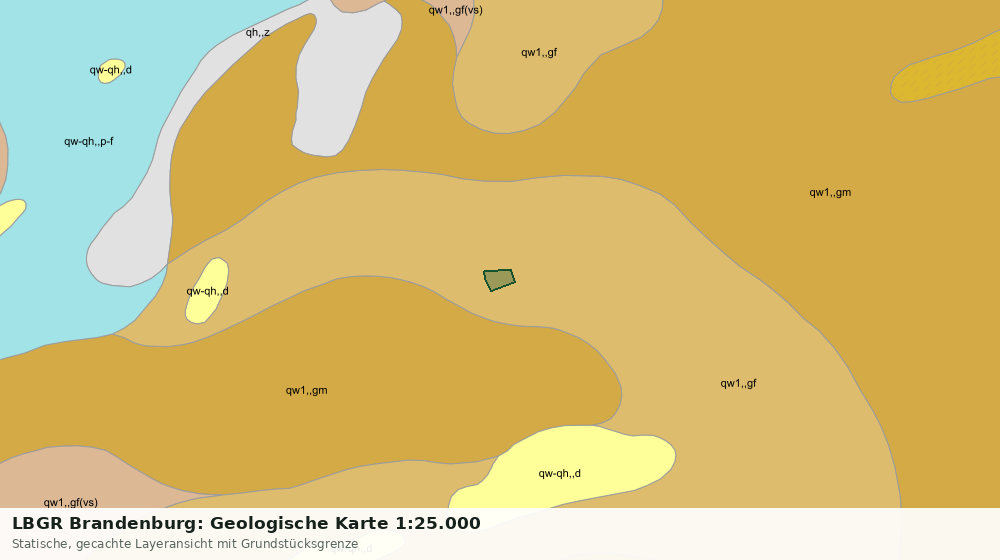 Statische Kartenansicht: LBGR Brandenburg: Geologische Karte 1:25.000