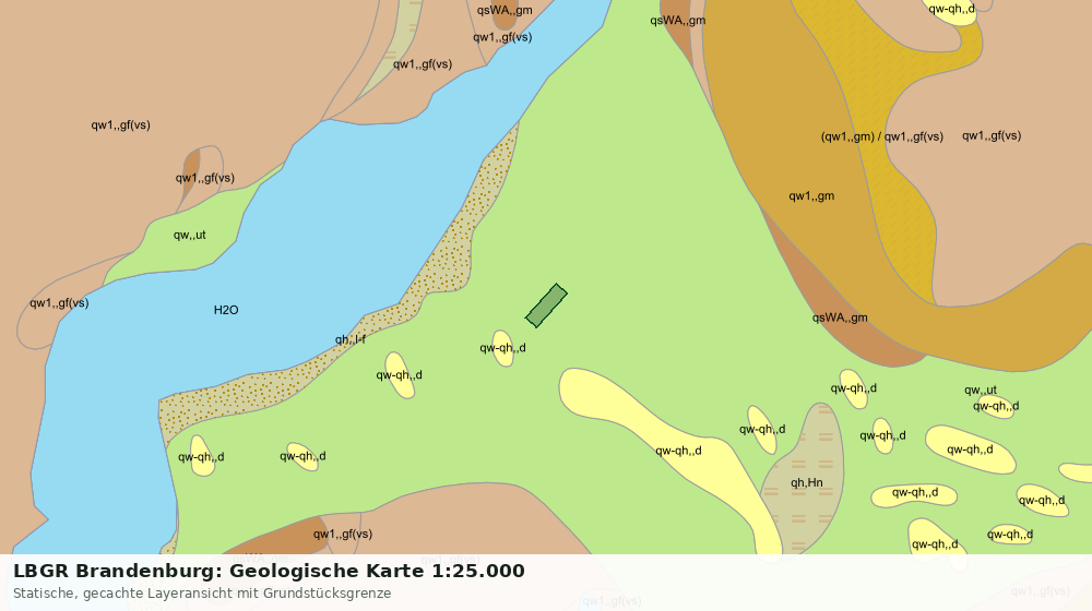 Statische Kartenansicht: LBGR Brandenburg: Geologische Karte 1:25.000