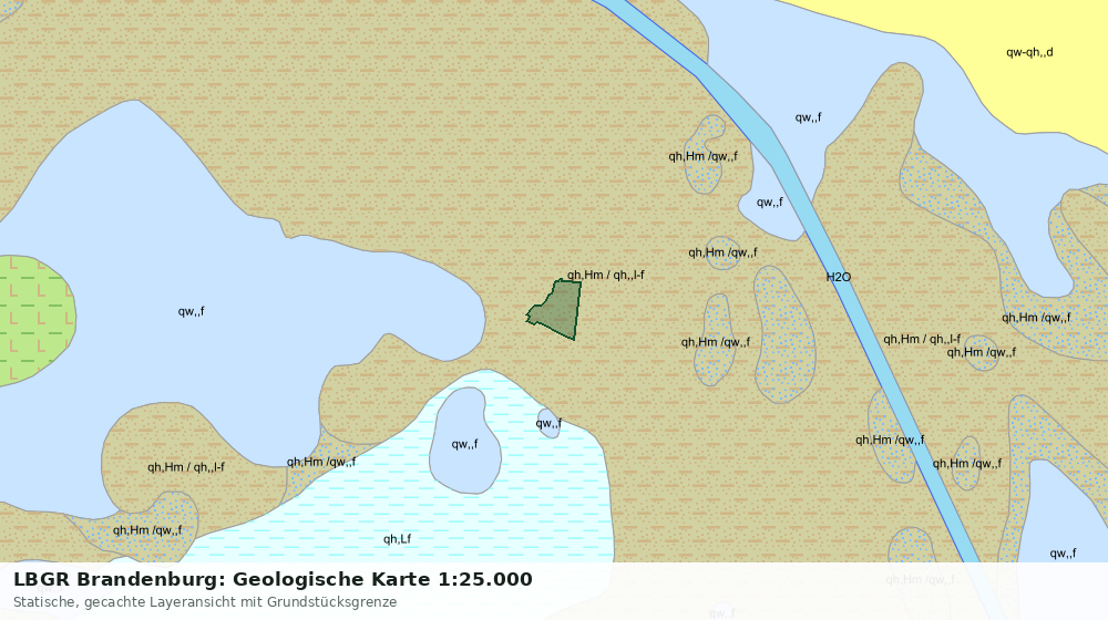 Statische Kartenansicht: LBGR Brandenburg: Geologische Karte 1:25.000