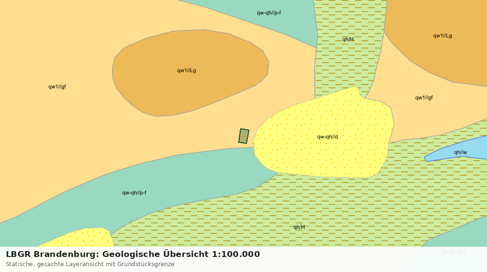 Statische Kartenansicht: LBGR Brandenburg: Geologische Übersicht 1:100.000