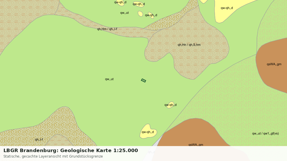 Statische Kartenansicht: LBGR Brandenburg: Geologische Karte 1:25.000