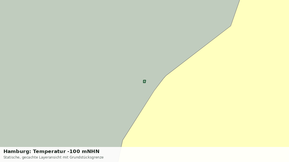 Statische Kartenansicht: Hamburg: Temperatur -100 mNHN