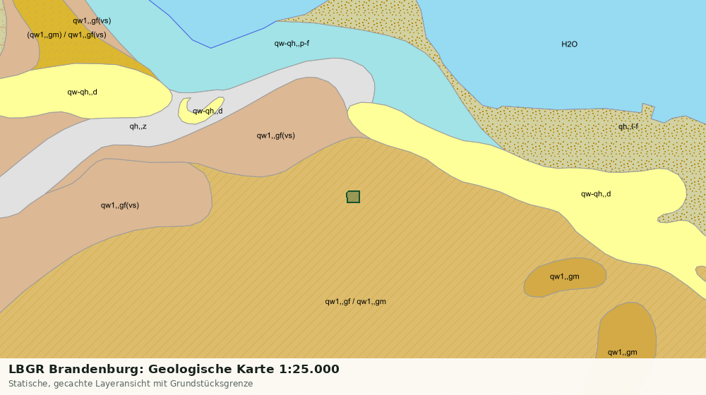 Statische Kartenansicht: LBGR Brandenburg: Geologische Karte 1:25.000