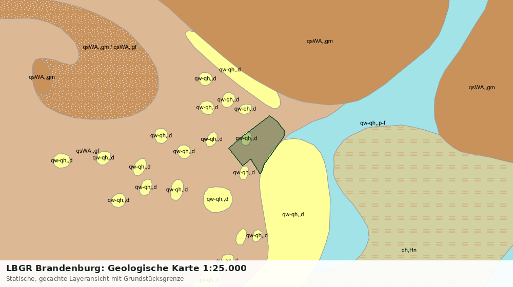 Statische Kartenansicht: LBGR Brandenburg: Geologische Karte 1:25.000