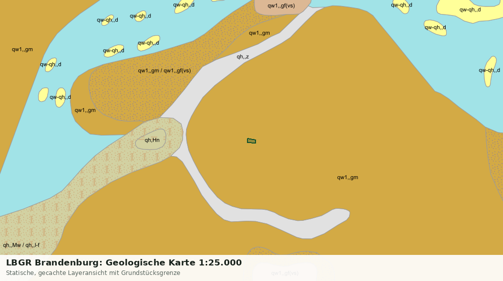 Statische Kartenansicht: LBGR Brandenburg: Geologische Karte 1:25.000