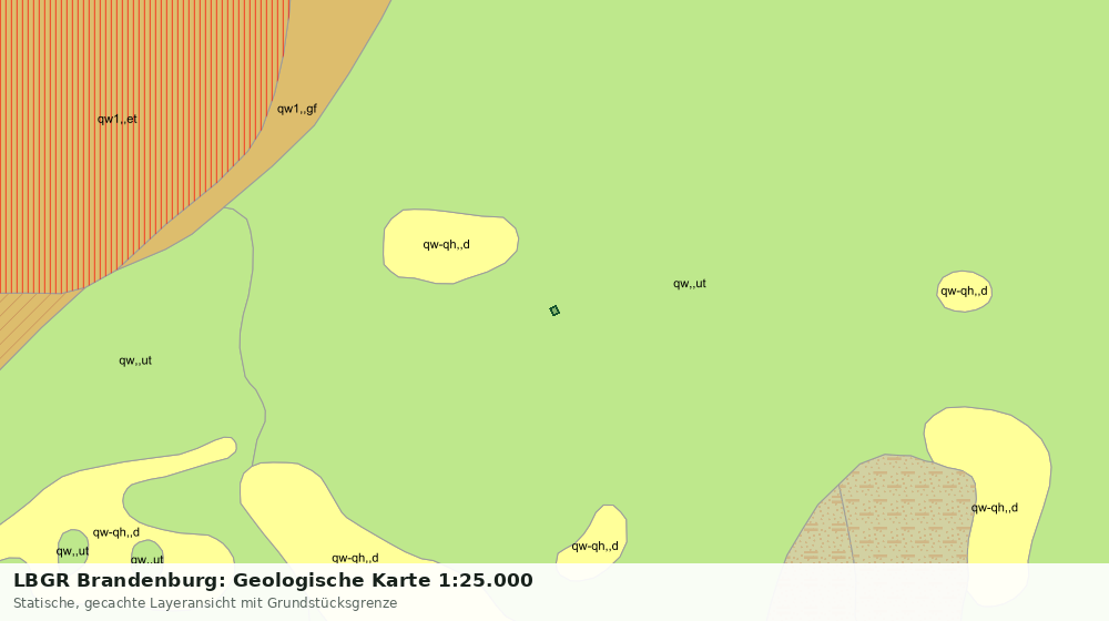 Statische Kartenansicht: LBGR Brandenburg: Geologische Karte 1:25.000