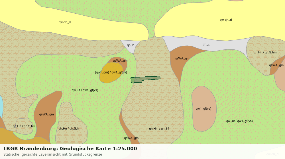 Statische Kartenansicht: LBGR Brandenburg: Geologische Karte 1:25.000