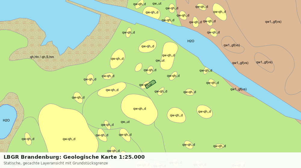 Statische Kartenansicht: LBGR Brandenburg: Geologische Karte 1:25.000