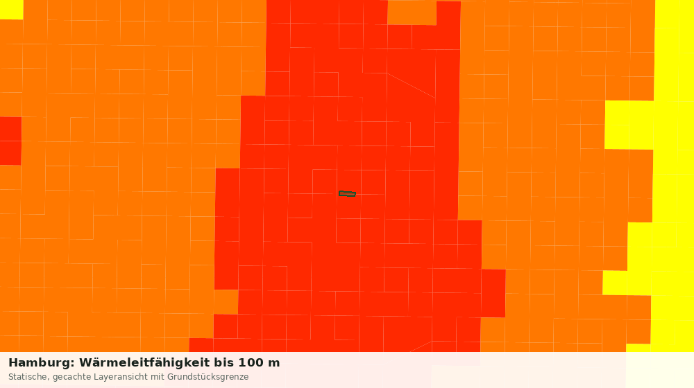 Statische Kartenansicht: Hamburg: Wärmeleitfähigkeit bis 100 m