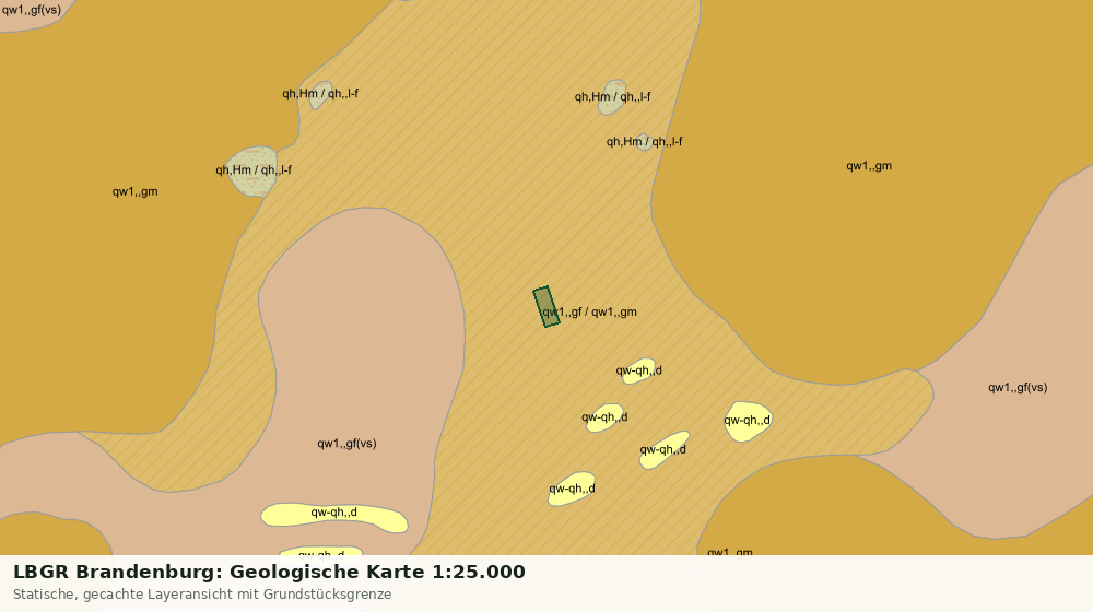 Statische Kartenansicht: LBGR Brandenburg: Geologische Karte 1:25.000