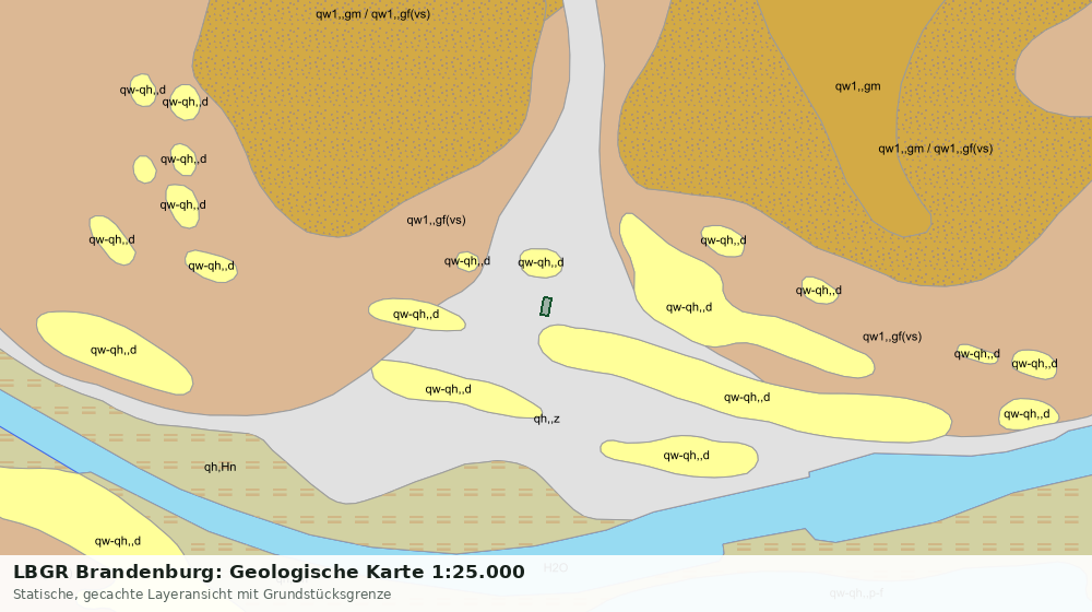 Statische Kartenansicht: LBGR Brandenburg: Geologische Karte 1:25.000