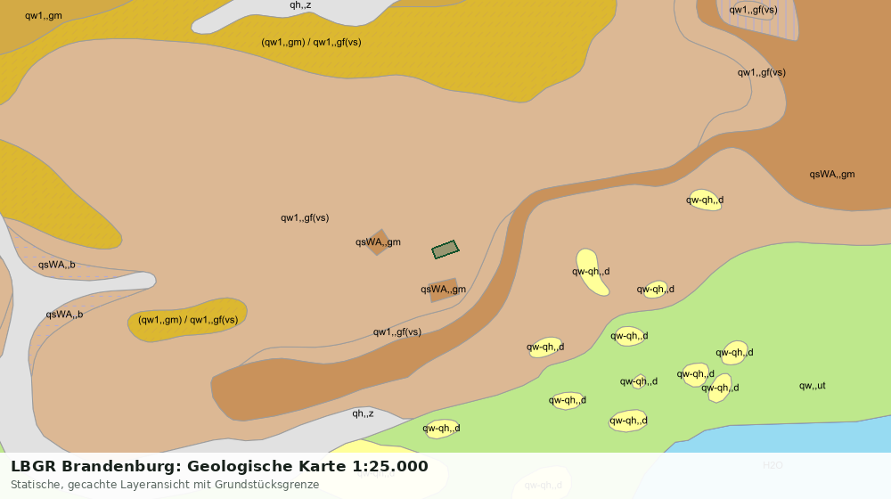 Statische Kartenansicht: LBGR Brandenburg: Geologische Karte 1:25.000